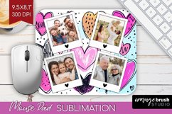 Valentines Day Photo Mouse Pad PNG - Heart Picture Frame Pad Product Image 1