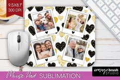 Valentines Day Photo Mouse Pad PNG - Heart Picture Frame Pad Product Image 1