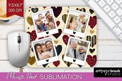 Valentines Day Photo Mouse Pad PNG - Heart Picture Frame Pad Product Image 1