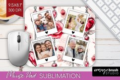 Valentines Day Photo Mouse Pad PNG - Heart Picture Frame Pad Product Image 1