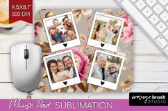Floral Photo Mouse Pad PNG - Peony Flower Picture Frame Pad Product Image 1