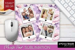 Floral Photo Mouse Pad PNG - Peony Flower Picture Frame Pad Product Image 1