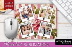 Floral Photo Mouse Pad PNG - Peony Flower Picture Frame Pad Product Image 1