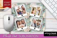 Floral Photo Mouse Pad PNG - Peony Flower Picture Frame Pad Product Image 1