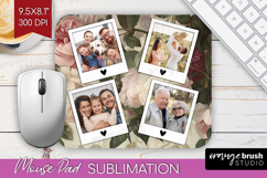 Floral Photo Mouse Pad PNG - Peony Flower Picture Frame Pad Product Image 1