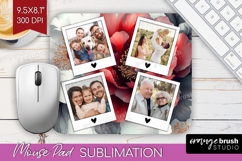 Floral Photo Mouse Pad PNG - Peony Flower Picture Frame Pad Product Image 1