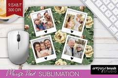 Floral Photo Mouse Pad PNG - Peony Flower Picture Frame Pad Product Image 1