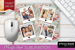 Floral Photo Mouse Pad PNG - Peony Flower Picture Frame Pad Product Image 1