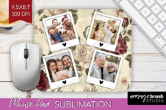 Floral Photo Mouse Pad PNG - Peony Flower Picture Frame Pad Product Image 1