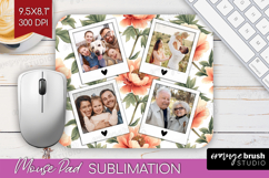 Floral Photo Mouse Pad PNG - Peony Flower Picture Frame Pad Product Image 1