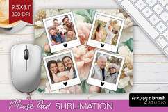 Floral Photo Mouse Pad PNG - Peony Flower Picture Frame Pad Product Image 1