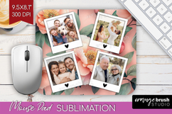 Floral Photo Mouse Pad PNG - Peony Flower Picture Frame Pad Product Image 1