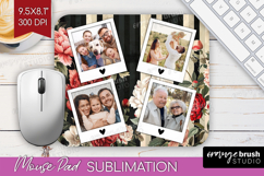 Floral Photo Mouse Pad PNG - Peony Flower Picture Frame Pad Product Image 1