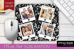 Retro Flowers Photo Mouse Pad PNG - Floral Picture Frame Pad Product Image 1