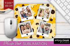 Retro Flowers Photo Mouse Pad PNG - Floral Picture Frame Pad Product Image 1