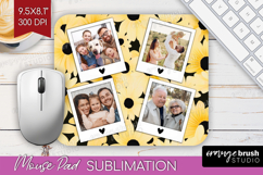 Retro Flowers Photo Mouse Pad PNG - Floral Picture Frame Pad Product Image 1