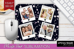 Retro Flowers Photo Mouse Pad PNG - Floral Picture Frame Pad Product Image 1