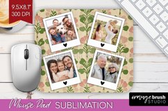 Flowers Photo Mouse Pad PNG - Vintage Floral Picture Frame Product Image 1