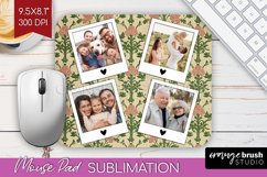 Flowers Photo Mouse Pad PNG - Vintage Floral Picture Frame Product Image 1