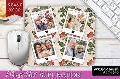 Flowers Photo Mouse Pad PNG - Vintage Floral Picture Frame Product Image 1