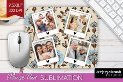 Flowers Photo Mouse Pad PNG - Vintage Floral Picture Frame Product Image 1