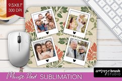 Flowers Photo Mouse Pad PNG - Vintage Floral Picture Frame Product Image 1