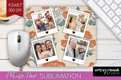 Flowers Photo Mouse Pad PNG - Vintage Floral Picture Frame Product Image 1