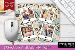 Flowers Photo Mouse Pad PNG - Vintage Floral Picture Frame Product Image 1