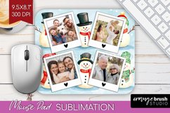 Christmas Photo Mouse Pad PNG - Snowman Picture Frame Mouse Product Image 1