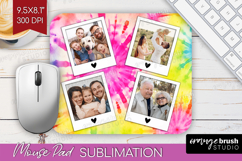 Tie Dye Photo Mouse Pad PNG - Rainbow Picture Frame Mouse Product Image 1