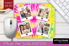 Tie Dye Photo Mouse Pad PNG - Rainbow Picture Frame Mouse Product Image 1