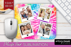 Tie Dye Photo Mouse Pad PNG - Rainbow Picture Frame Mouse Product Image 1