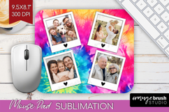 Tie Dye Photo Mouse Pad PNG - Rainbow Picture Frame Mouse Product Image 1