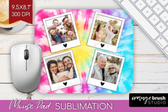 Tie Dye Photo Mouse Pad PNG - Rainbow Picture Frame Mouse Product Image 1