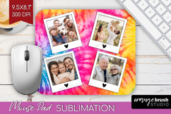 Tie Dye Photo Mouse Pad PNG - Rainbow Picture Frame Mouse Product Image 1