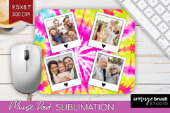 Tie Dye Photo Mouse Pad PNG - Rainbow Picture Frame Mouse Product Image 1
