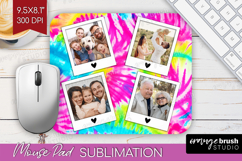 Tie Dye Photo Mouse Pad PNG - Rainbow Picture Frame Mouse Product Image 1