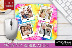 Tie Dye Photo Mouse Pad PNG - Rainbow Picture Frame Mouse Product Image 1