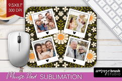 Folk Flowers Photo Mouse Pad PNG - Floral Picture Frame Pad Product Image 1