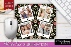 Folk Flowers Photo Mouse Pad PNG - Floral Picture Frame Pad Product Image 1