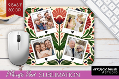 Folk Flowers Photo Mouse Pad PNG - Floral Picture Frame Pad Product Image 1
