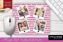 Heart Pattern Photo Mouse Pad PNG - Valentines Day Picture Product Image 1