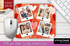 Heart Pattern Photo Mouse Pad PNG - Valentines Day Picture Product Image 1