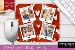 Heart Pattern Photo Mouse Pad PNG - Valentines Day Picture Product Image 1