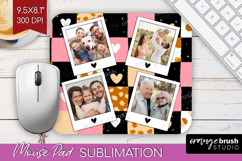 Heart Pattern Photo Mouse Pad PNG - Valentines Day Picture Product Image 1