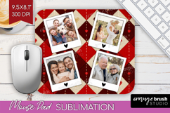 Heart Pattern Photo Mouse Pad PNG - Valentines Day Picture Product Image 1