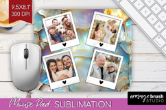 Pearl Photo Mouse Pad PNG - Pearl Texture Picture Frame Pad Product Image 1