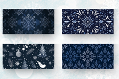 Dark Blue Christmas Mug Wrap Sublimation Designs Product Image 2
