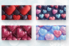 3D Puffy Hearts Mug Wrap Sublimation Designs Product Image 2