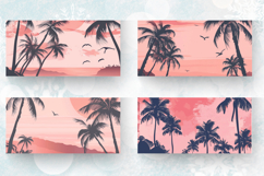 Pink Tropical Island Mug Wrap Sublimation Designs Product Image 2